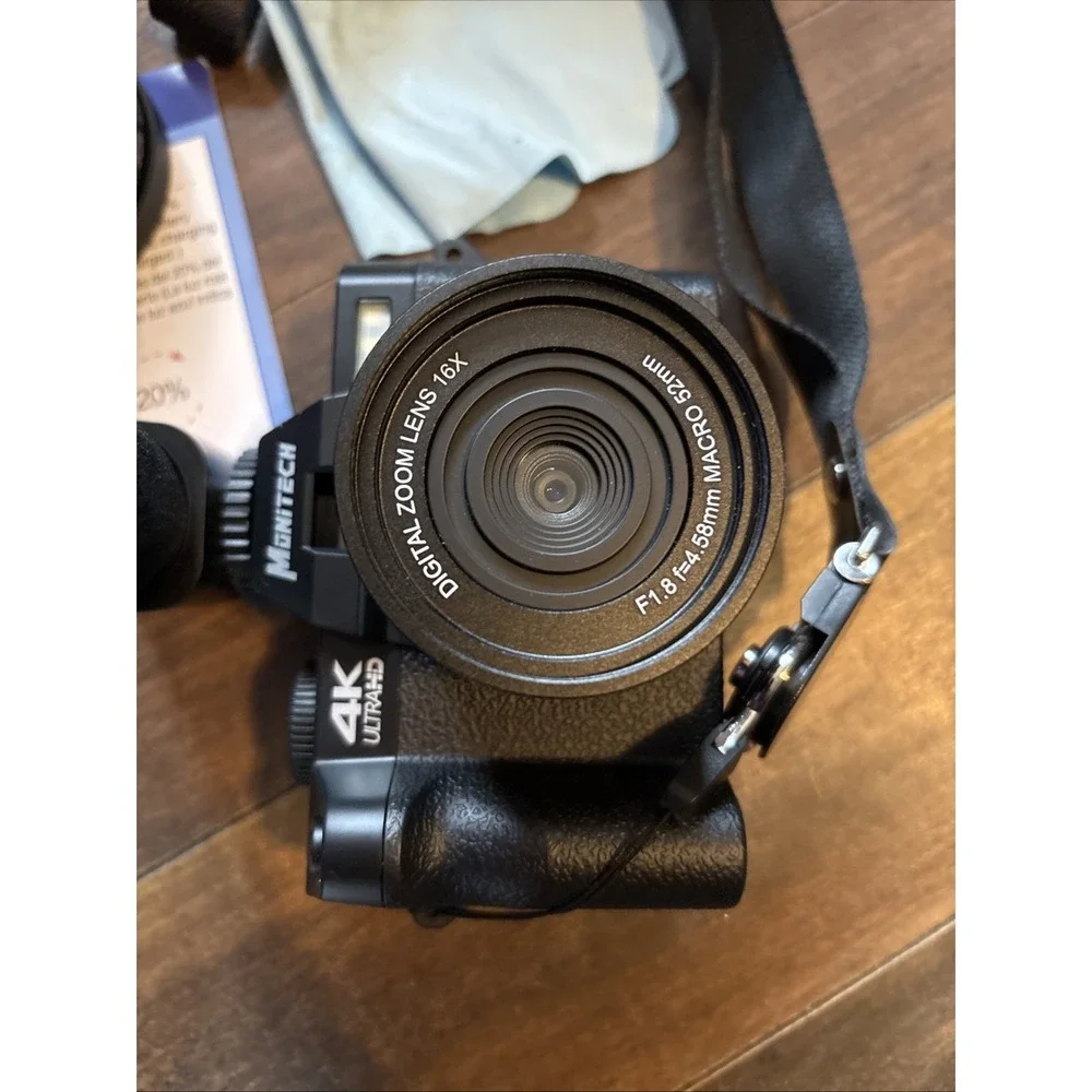 Ultra 4K Camera For Vlogging, Live Streaming, Has Sim Card, Wide Ang. Lens, Mic.